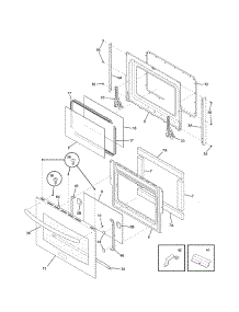 Door parts for Kenmore Range 790.36693506 (79036693506, 790 36693506) from AppliancePartsPros.com