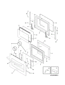 Door parts for Kenmore Range 790.36693507 (79036693507, 790 36693507) from AppliancePartsPros.com