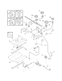 Burner parts for Kenmore Range 790.36694507 (79036694507, 790 36694507) from AppliancePartsPros.com
