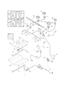 Burner parts for Kenmore Range 790.36699506 (79036699506, 790 36699506) from AppliancePartsPros.com