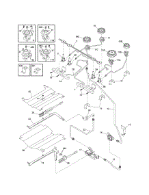 Burner parts for Kenmore Range 790.36702500 (79036702500, 790 36702500) from AppliancePartsPros.com