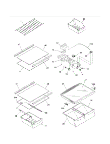 Shelves parts for Kenmore Refrigerator 253.7419940G (2537419940G, 253 7419940G) from AppliancePartsPros.com