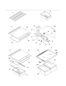 Shelves parts for Kenmore Refrigerator 253.7419940R (2537419940R, 253 7419940R) from AppliancePartsPros.com