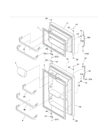 Door parts for Kenmore Refrigerator 253.74522402 (25374522402, 253 74522402) from AppliancePartsPros.com