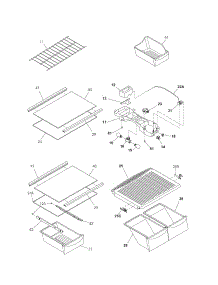 Shelves parts for Kenmore Refrigerator 253.74522405 (25374522405, 253 74522405) from AppliancePartsPros.com