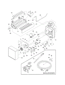 Ice Maker parts for Kenmore Refrigerator 253.74722401 (25374722401, 253 74722401) from AppliancePartsPros.com