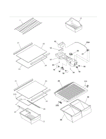 Shelves parts for Kenmore Refrigerator 253.74722405 (25374722405, 253 74722405) from AppliancePartsPros.com