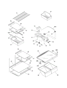 Shelves parts for Kenmore Refrigerator 253.74802402 (25374802402, 253 74802402) from AppliancePartsPros.com
