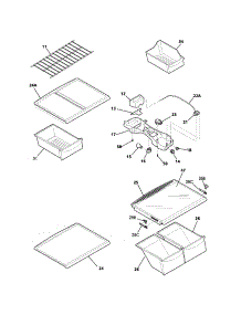 Shelves parts for Kenmore Refrigerator 253.74814400 (25374814400, 253 74814400) from AppliancePartsPros.com