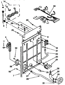 Rear Panel Parts parts for Kenmore Washer 110.91564800 (11091564800, 110 91564800) from AppliancePartsPros.com