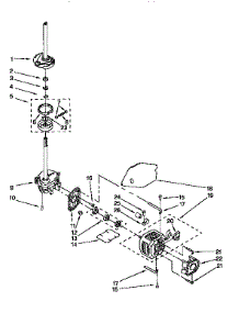 Gearcase, Motor And Pump parts for Kenmore Washer 110.91564810 (11091564810, 110 91564810) from AppliancePartsPros.com
