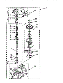Gearcase parts for Kenmore Washer 110.91564810 (11091564810, 110 91564810) from AppliancePartsPros.com