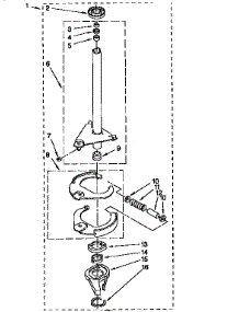 Brake And Drive Tube parts for Kenmore Washer 110.91565110 (11091565110, 110 91565110) from AppliancePartsPros.com