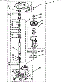 Gearcase parts for Kenmore Washer 110.91565210 (11091565210, 110 91565210) from AppliancePartsPros.com