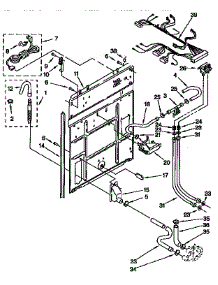 Rear Panel parts for Kenmore Washer 110.91565800 (11091565800, 110 91565800) from AppliancePartsPros.com
