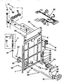 Rear Panel parts for Kenmore Washer 110.91566200 (11091566200, 110 91566200) from AppliancePartsPros.com