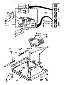 Machine Base parts for Kenmore Washer 110.91566400 (11091566400, 110 91566400) from AppliancePartsPros.com
