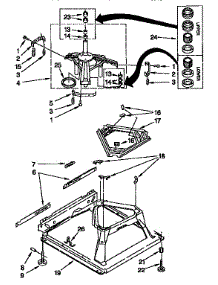 Machine Base Parts parts for Kenmore Washer 110.91578100 (11091578100, 110 91578100) from AppliancePartsPros.com