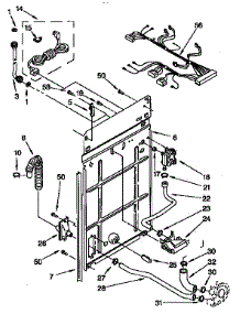 Rear Panel Parts parts for Kenmore Washer 110.91578800 (11091578800, 110 91578800) from AppliancePartsPros.com