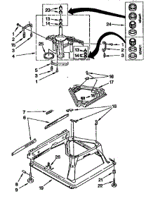 Machine Base parts for Kenmore Washer 110.91579800 (11091579800, 110 91579800) from AppliancePartsPros.com