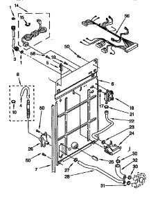 Rear Panel parts for Kenmore Washer 110.91579800 (11091579800, 110 91579800) from AppliancePartsPros.com
