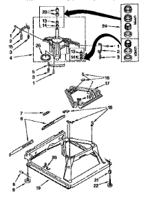 Machine Base Hardware parts for Kenmore Washer 110.91587200 (11091587200, 110 91587200) from AppliancePartsPros.com
