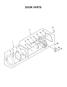 Door Parts parts for Kenmore Dryer 110.91932511 (11091932511, 110 91932511) from AppliancePartsPros.com