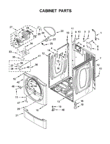 Cabinet Parts parts for Kenmore Dryer 110.91932511 (11091932511, 110 91932511) from AppliancePartsPros.com