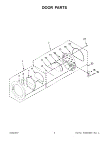 Door Parts parts for Kenmore Dryer 110.91942710 (11091942710, 110 91942710) from AppliancePartsPros.com