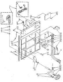 Rear Panel parts for Kenmore Washer 110.92060100 (11092060100, 110 92060100) from AppliancePartsPros.com