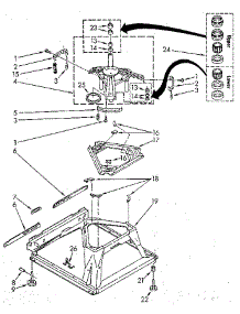 Machine Base parts for Kenmore Washer 110.92060100 (11092060100, 110 92060100) from AppliancePartsPros.com