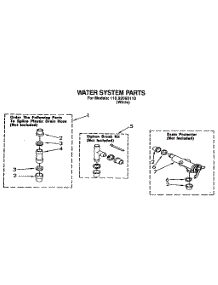 Water System parts for Kenmore Washer 110.92060110 (11092060110, 110 92060110) from AppliancePartsPros.com
