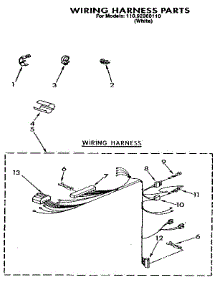 Wiring Harness parts for Kenmore Washer 110.92060110 (11092060110, 110 92060110) from AppliancePartsPros.com