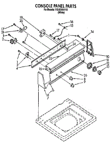 Console Panel parts for Kenmore Washer 110.92060110 (11092060110, 110 92060110) from AppliancePartsPros.com