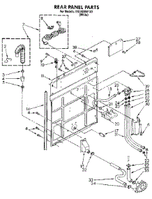 Rear Panel parts for Kenmore Washer 110.92060120 (11092060120, 110 92060120) from AppliancePartsPros.com
