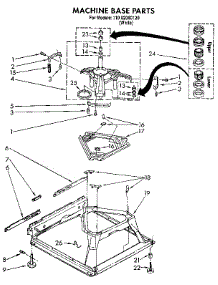 Machine Base parts for Kenmore Washer 110.92060120 (11092060120, 110 92060120) from AppliancePartsPros.com