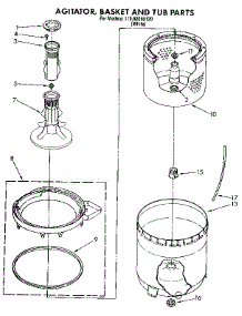 Tub, Basket, And Agitator parts for Kenmore Washer 110.92060120 (11092060120, 110 92060120) from AppliancePartsPros.com