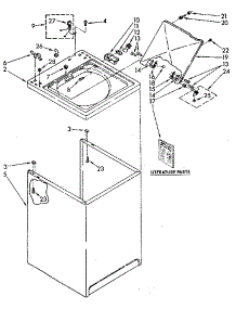 Top And Cabinet parts for Kenmore Washer 110.9206110 (1109206110, 110 9206110) from AppliancePartsPros.com