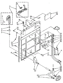 Rear Panel parts for Kenmore Washer 110.9206110 (1109206110, 110 9206110) from AppliancePartsPros.com