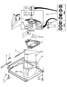 Machine Base parts for Kenmore Washer 110.92071100 (11092071100, 110 92071100) from AppliancePartsPros.com