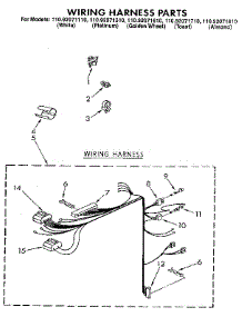 Wiring Harness parts for Kenmore Washer 110.92071710 (11092071710, 110 92071710) from AppliancePartsPros.com