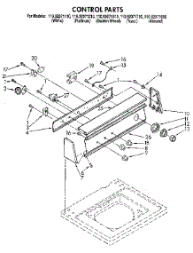 Control parts for Kenmore Washer 110.92071710 (11092071710, 110 92071710) from AppliancePartsPros.com