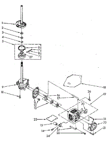 Brake, Clutch, Gearcase, Motor And Pump parts for Kenmore Washer 110.92093100 (11092093100, 110 92093100) from AppliancePartsPros.com