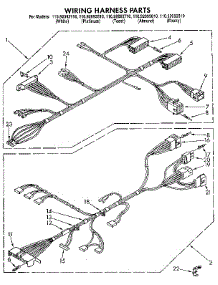 Wiring Harness parts for Kenmore Washer 110.92093110 (11092093110, 110 92093110) from AppliancePartsPros.com