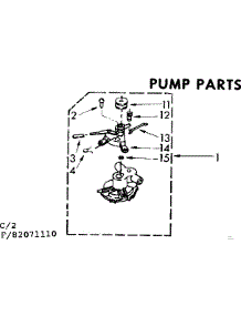 Pump Parts parts for Kenmore Washer 110.82071810 (11082071810, 110 82071810) from AppliancePartsPros.com