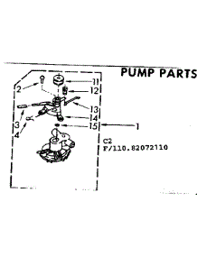 Pump Parts parts for Kenmore Washer 110.82072110 (11082072110, 110 82072110) from AppliancePartsPros.com