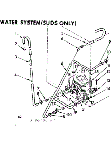 Water System Suds Only parts for Kenmore Washer 110.82072600 (11082072600, 110 82072600) from AppliancePartsPros.com