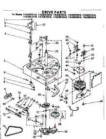 Drive Parts parts for Kenmore Washer 110.82072610 (11082072610, 110 82072610) from AppliancePartsPros.com