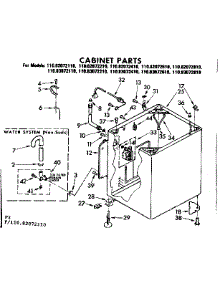 Cabinet Parts parts for Kenmore Washer 110.82072810 (11082072810, 110 82072810) from AppliancePartsPros.com