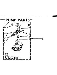 Pump Parts parts for Kenmore Washer 110.82074100 (11082074100, 110 82074100) from AppliancePartsPros.com